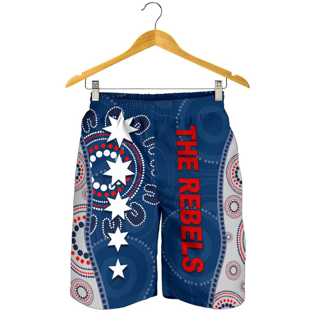 Melbourne Rebels All Over Print Men's Shorts Aboriginal - Vibe Hoodie Shop