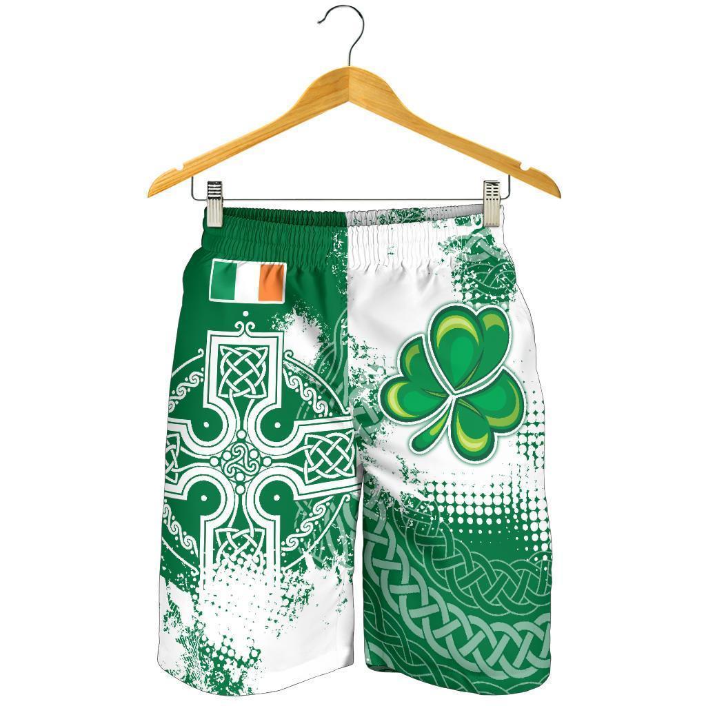 Ireland Celtic Men's Shorts - Irish Celtic Cross - Vibe Hoodie Shop