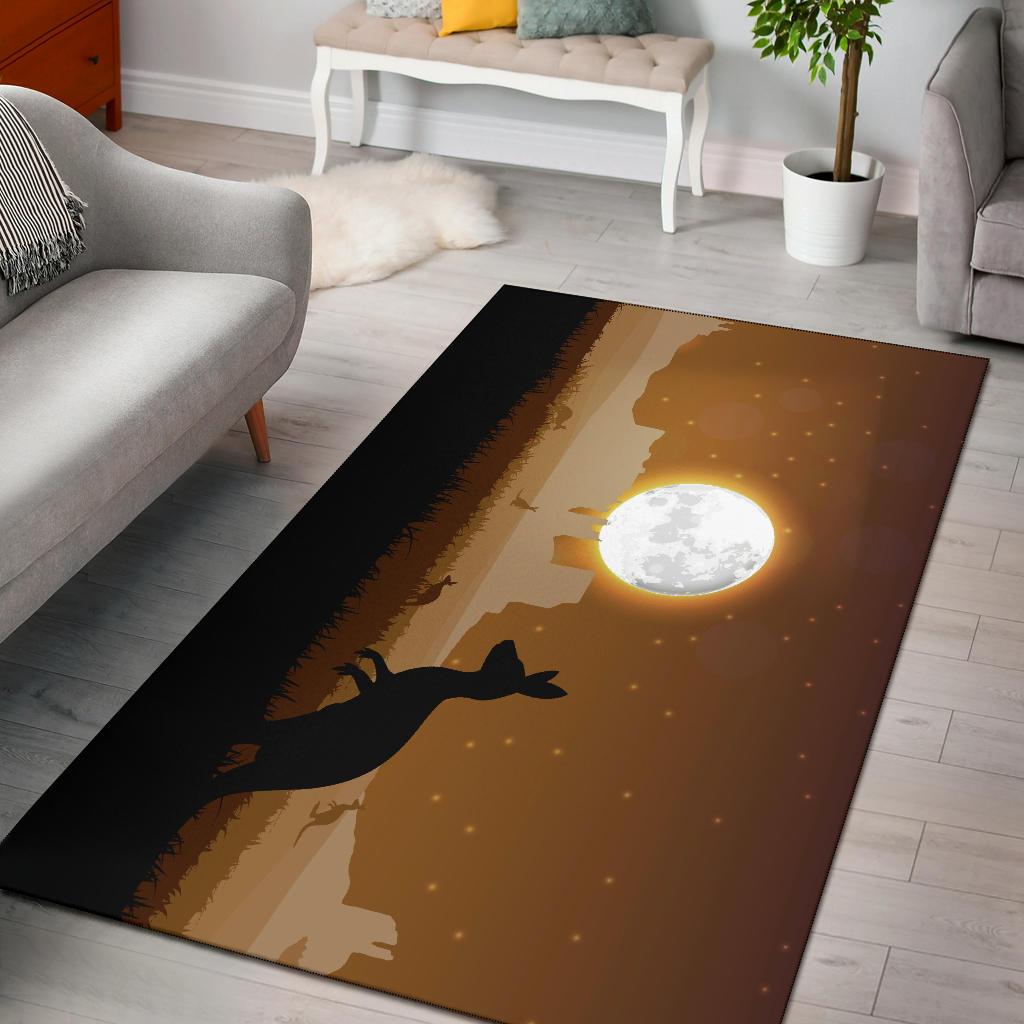 Area Rug - Kangaroo Rug Nightfall Landscape Art - Vibe Hoodie Shop