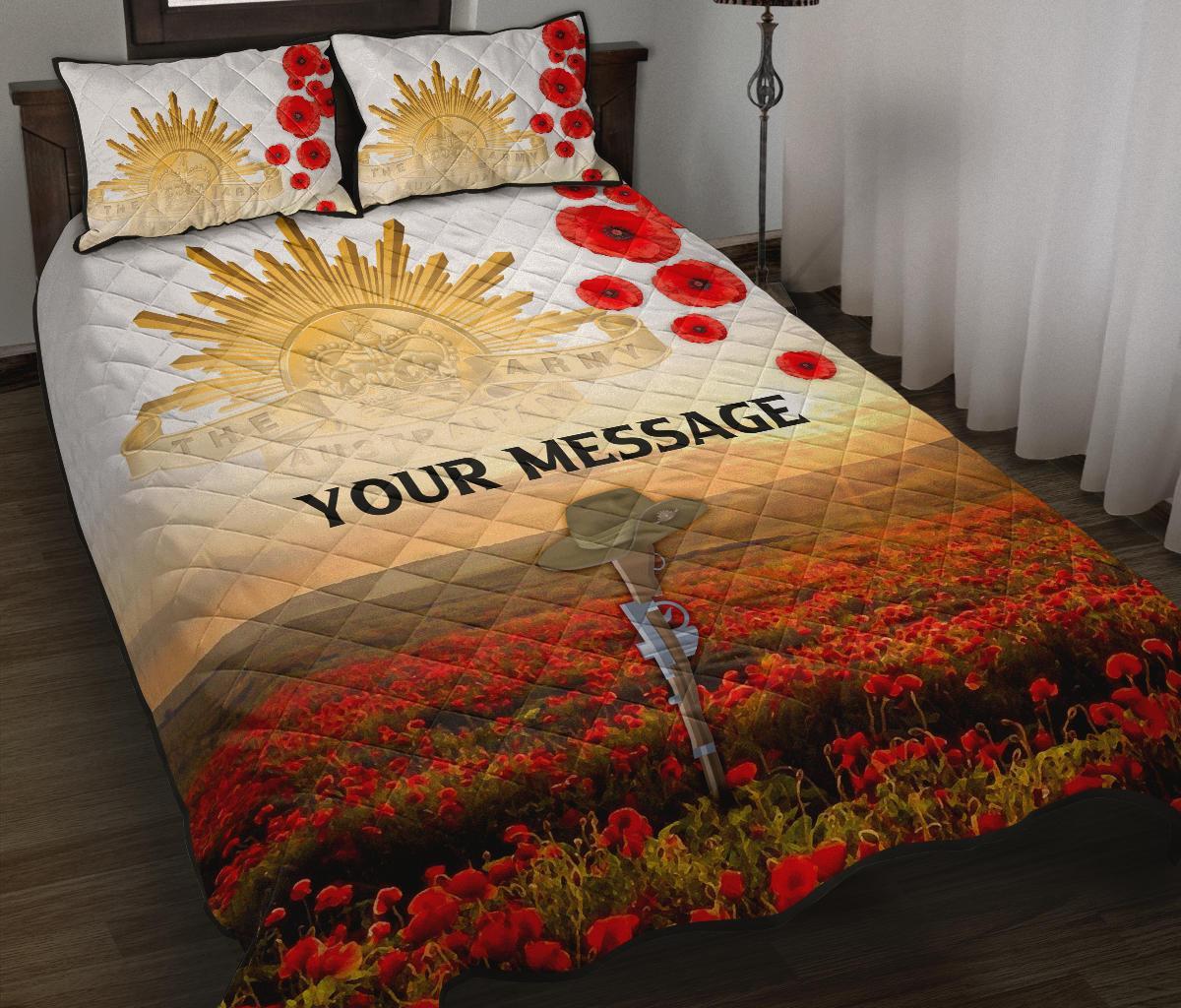 Custom ANZAC Day 2021 Quilt Bed Set - We Will Remember Them - Vibe Hoodie Shop