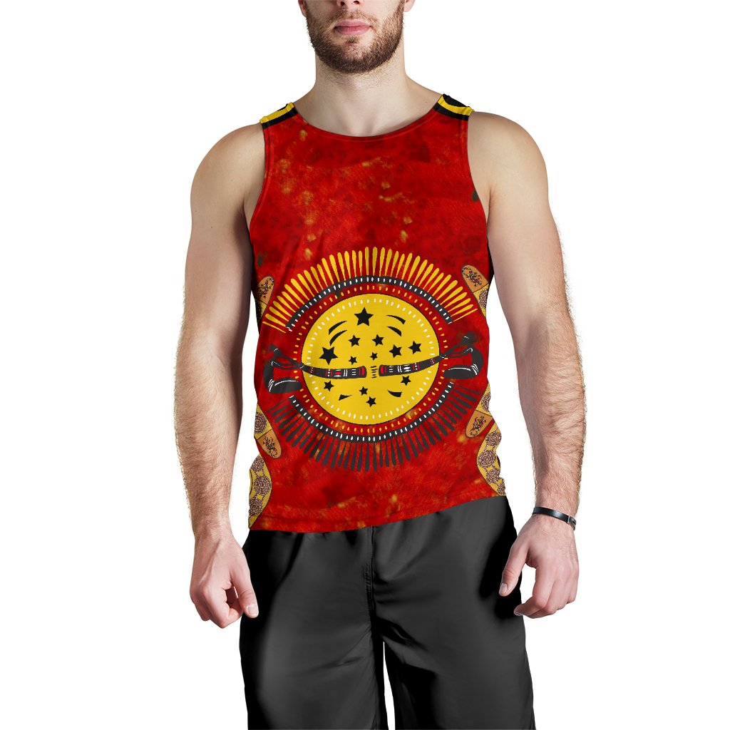 Aboriginal Tank Top, Boomerang Patterns - Vibe Hoodie Shop