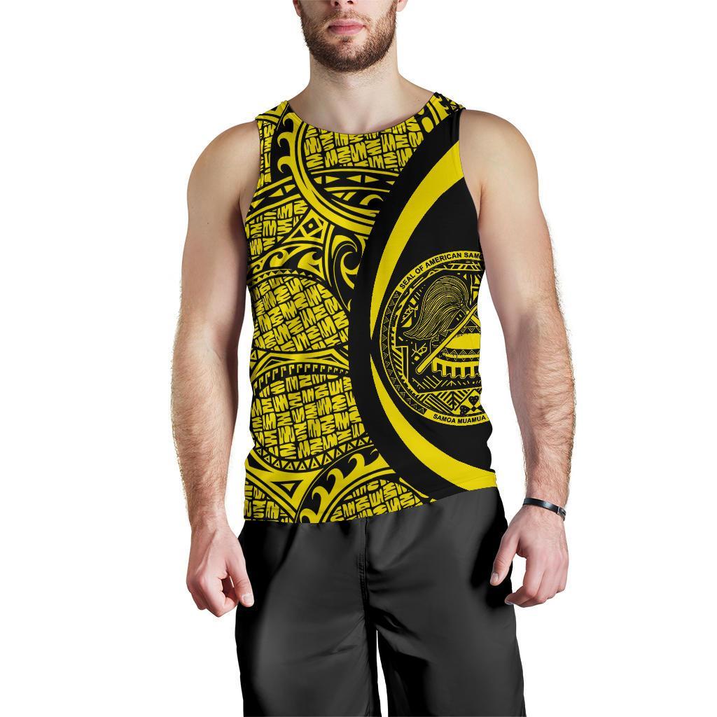 American Samoa Polynesian Men's Tank Top - Circle Style 03 - Vibe Hoodie Shop