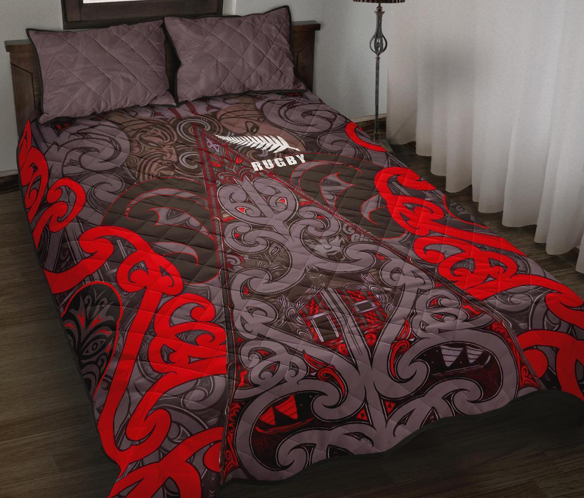 Quilt Bed Set New Zealand Maori Rugby - Vibe Hoodie Shop
