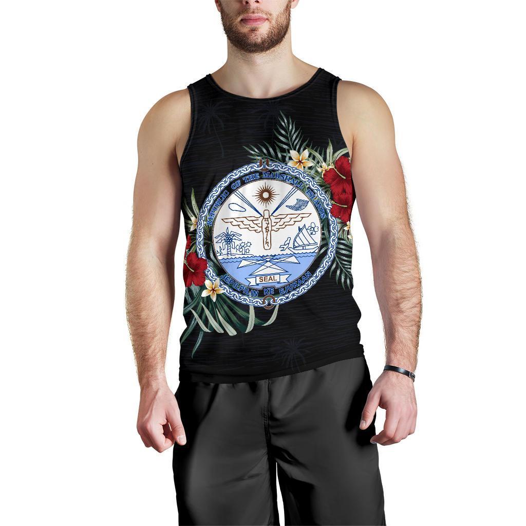 Marshall Islands Hibiscus Men's Tank Top - Vibe Hoodie Shop