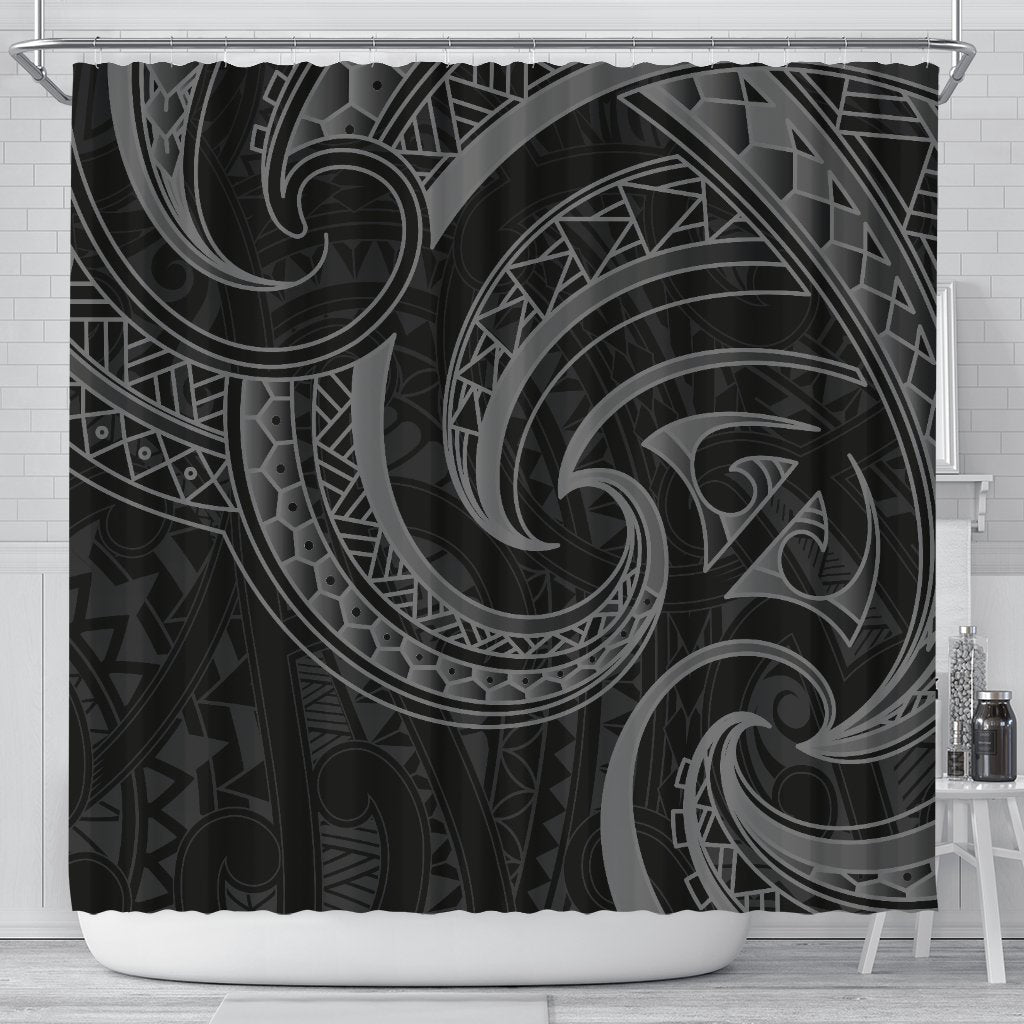 new-zealand-maori-mangopare-shower-curtain-polynesian-black