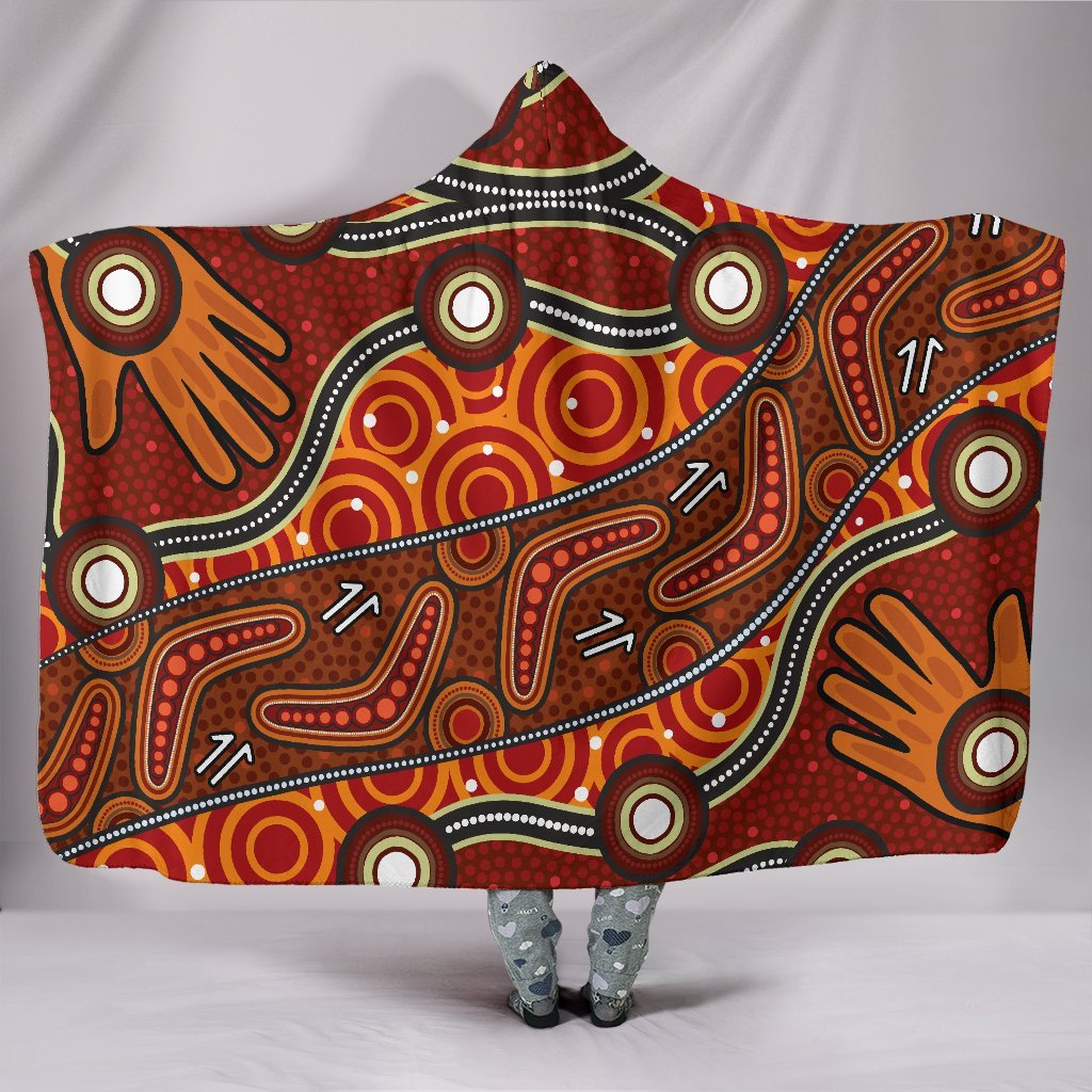 aboriginal-hooded-blsnket-indegenous-dot-painting-art