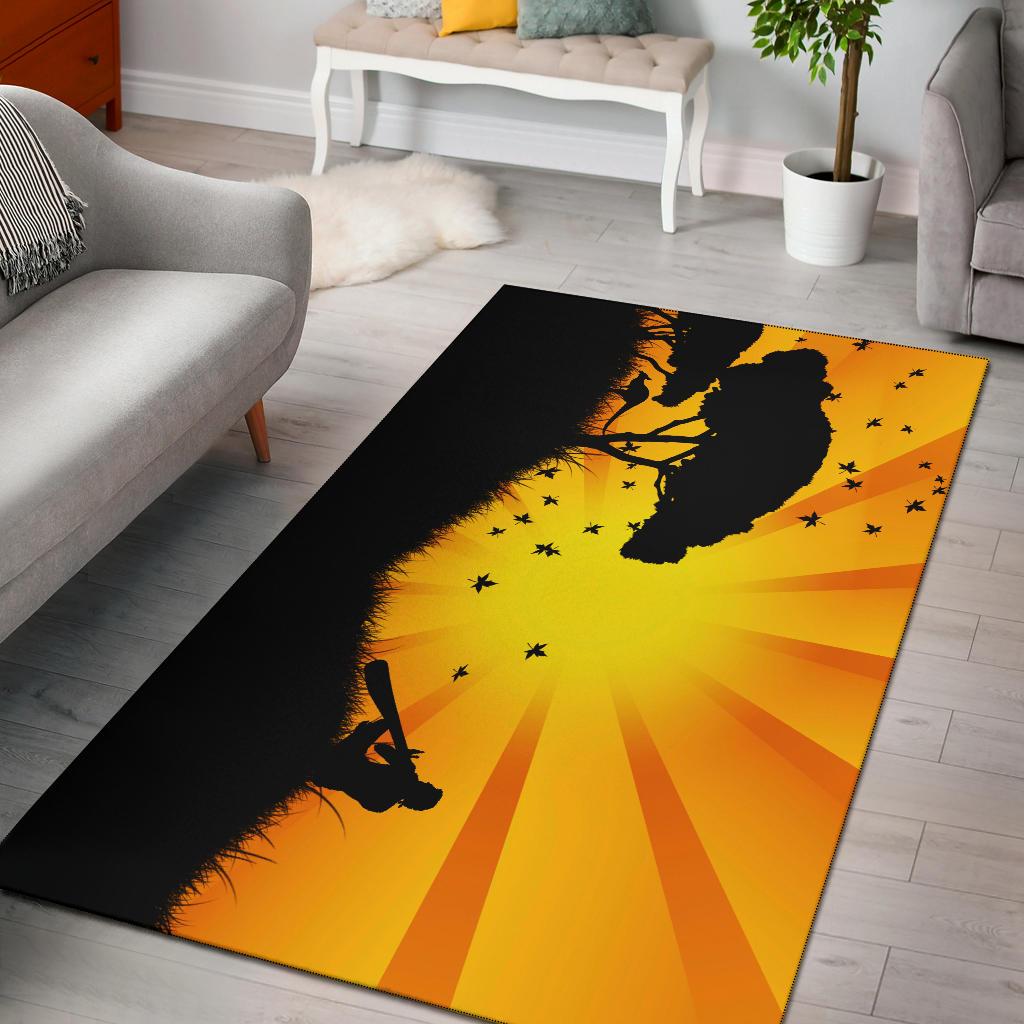 Area Rug - Didgeridoo Australia Aboriginal Rug Sunset Landscape Art - Vibe Hoodie Shop