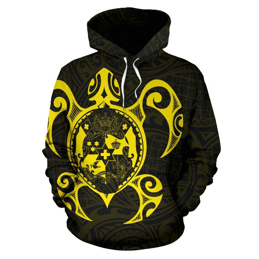 Hoodie Tonga Polynesian Coat Of Arms In Turtle Map - Vibe Hoodie Shop