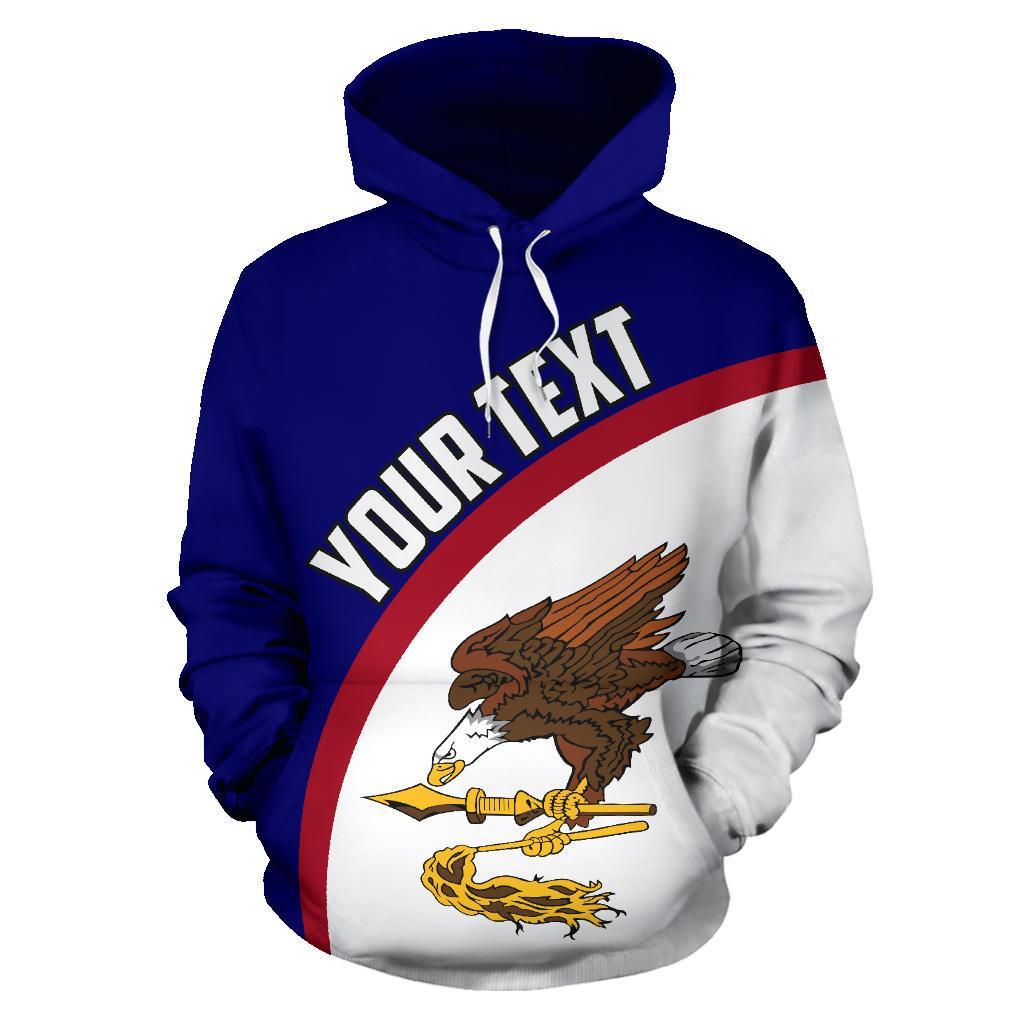 American Samoa Hoodie Coat Of Arms Wave (Custom) - Vibe Hoodie Shop