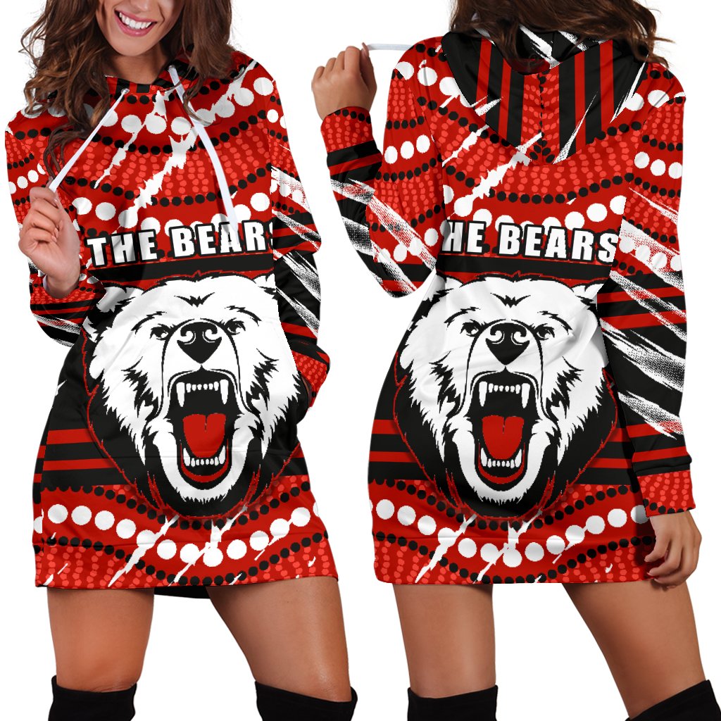 Bears Women Hoodie Dress North Sydney Only - Vibe Hoodie Shop