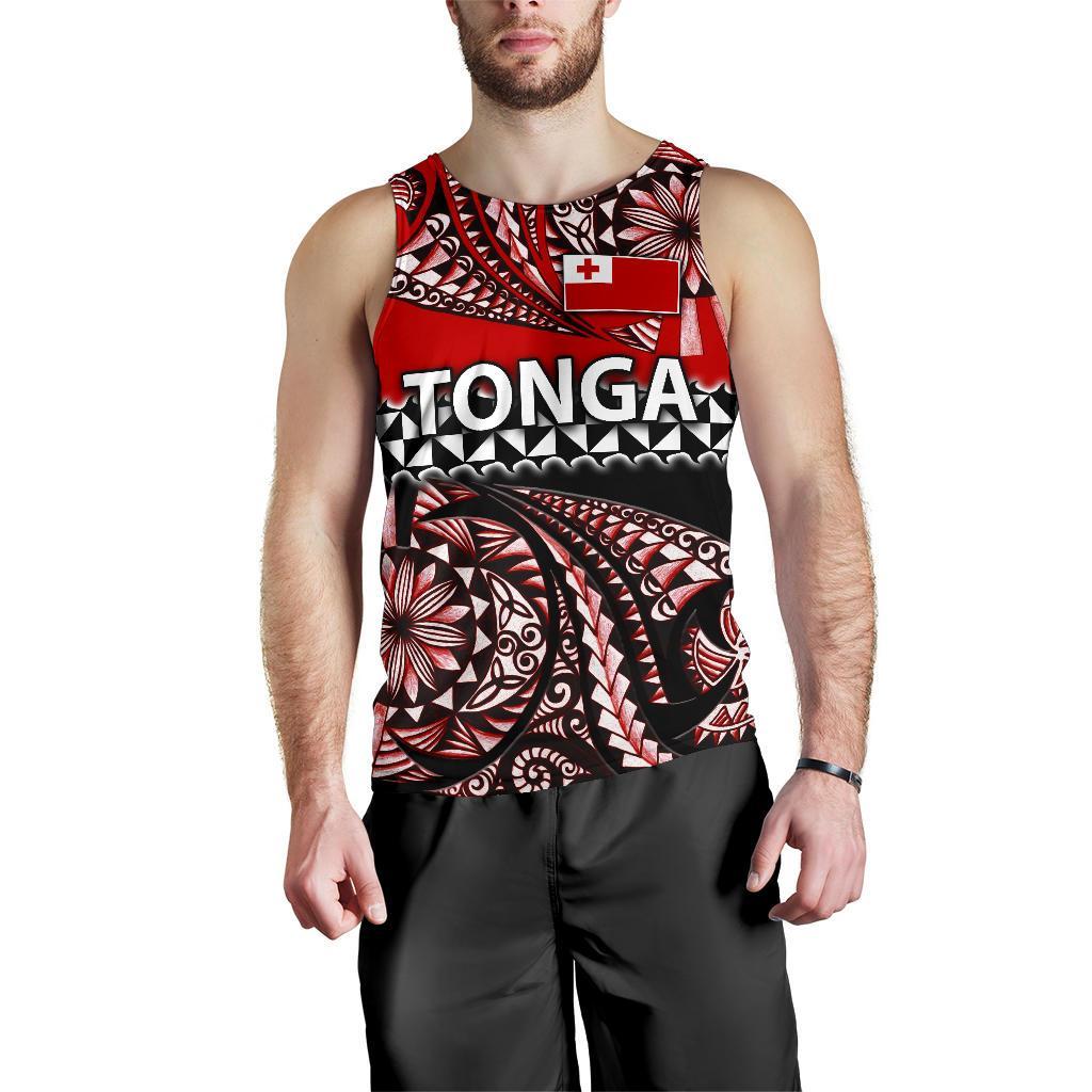 Tonga Men Tank Top Polynesian Tattoo Tongan Tapa - Vibe Hoodie Shop