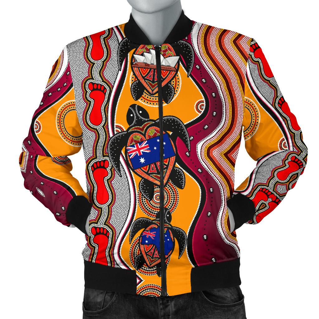 Bomber Jacket - Aboriginal Patterns Jacket Turtle - Men - Vibe Hoodie Shop
