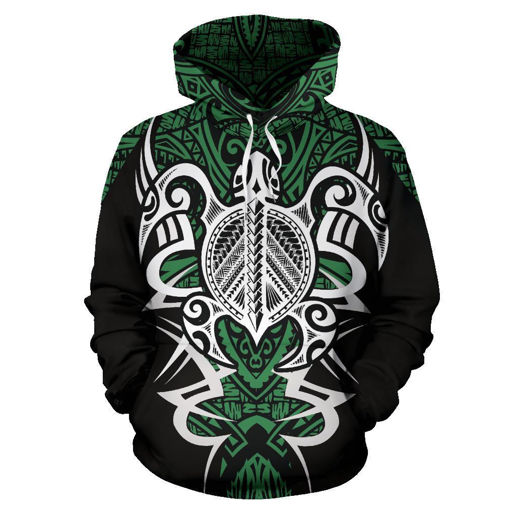 Hoodie Tonga Turtle Polynesian Green - Armor Style - Vibe Hoodie Shop