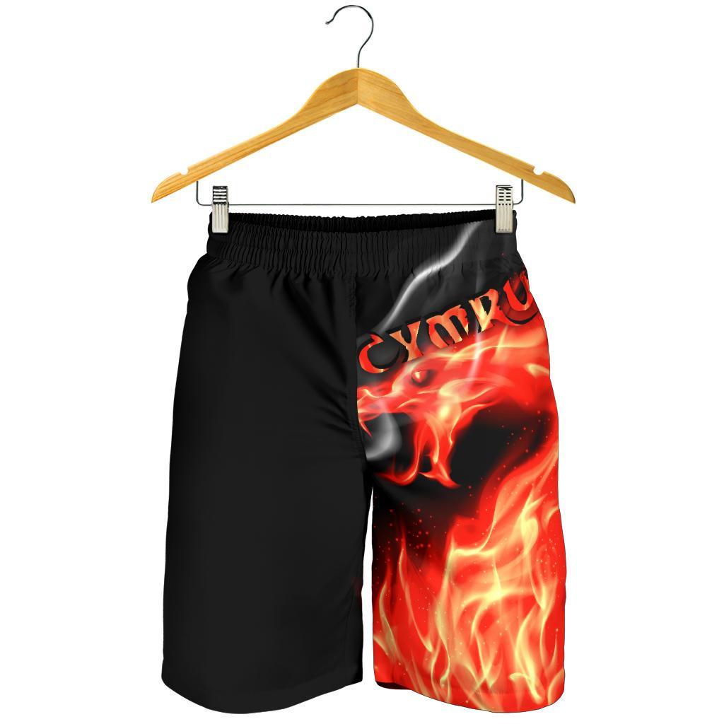 Wales Shorts (Men) - Cymru Flame - Vibe Hoodie Shop