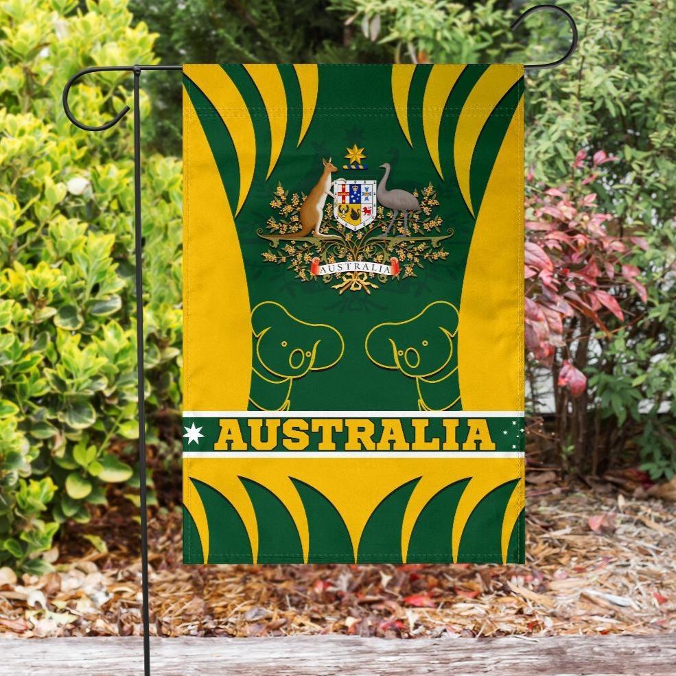 Flag - Australia Coat Of Arms With Koala National Color - Vibe Hoodie Shop