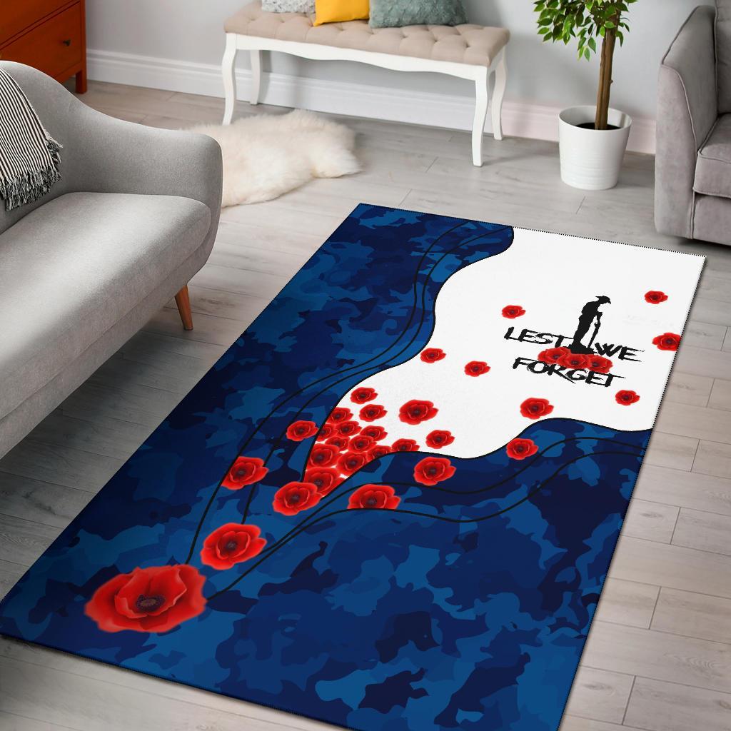 ANZAC Lest We Forget Area Rug - Australian Flag Color - - Vibe Hoodie Shop