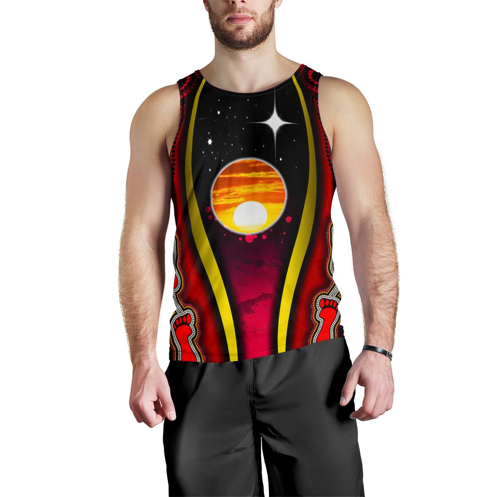 Men's Tank Top - Australian Aboriginal Flags Symbolic Meaning - Vibe Hoodie Shop