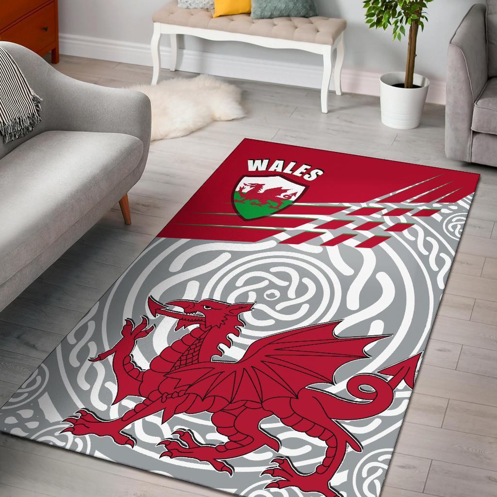 Wales Area Rug - Welsh Cymru With Celtic Patterns - Vibe Hoodie Shop