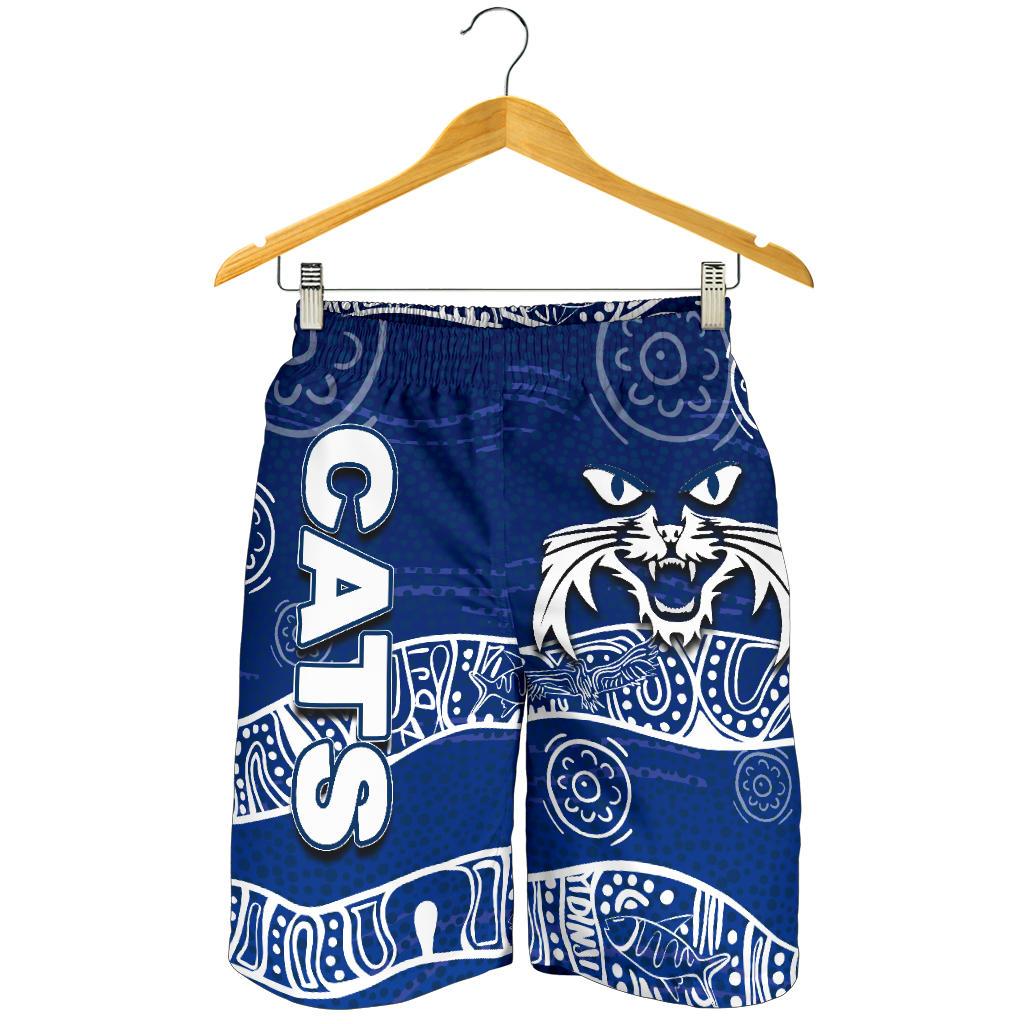 Cats All Over Print Men's Shorts Aboriginal - Vibe Hoodie Shop