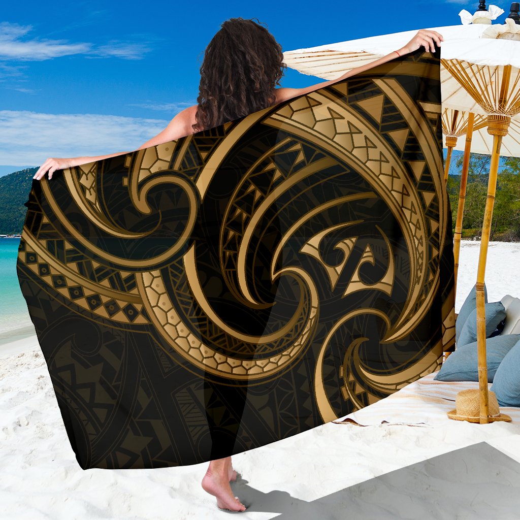 New Zealand Maori Mangopare Sarong Polynesian - Gold - Vibe Hoodie Shop