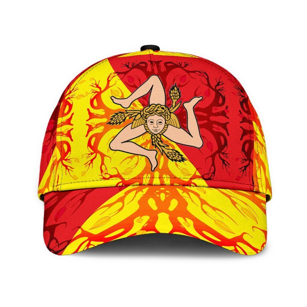 Sicily Classic Cap - Sicily Flag With Celtic Tree of Life - Vibe Hoodie Shop