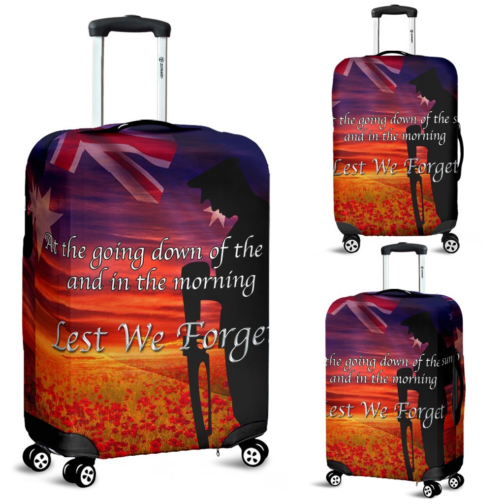 ANZAC Day 2021 Luggage Covers - Lest We Forget Ver02 - Vibe Hoodie Shop