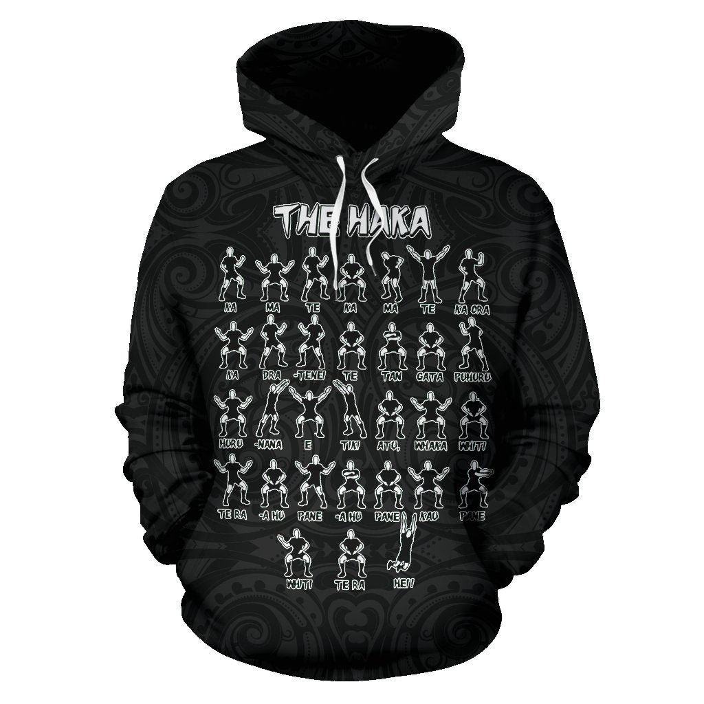 New Zealand Rugby Haka Dance Hoodie Black - Vibe Hoodie Shop