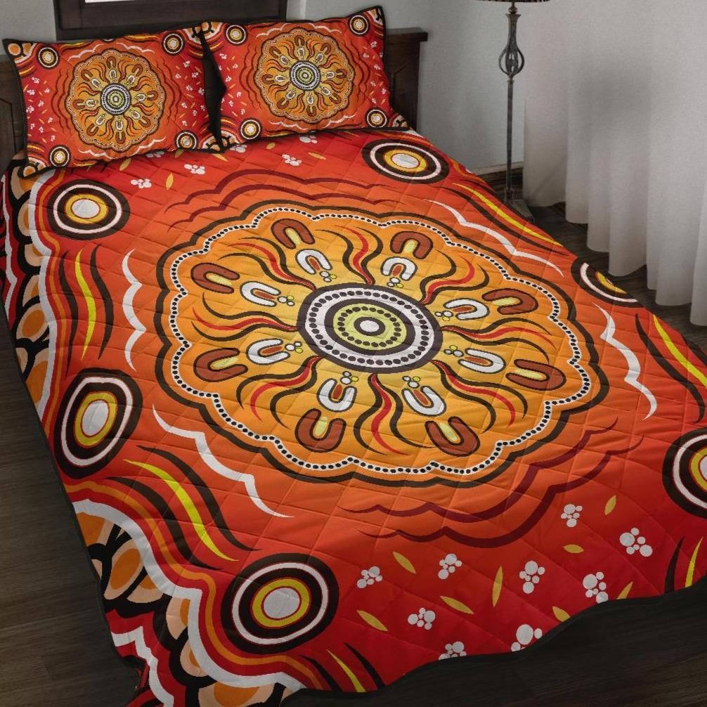 Aboriginal Quilt Bed Set - Indigenous Art Patterns Ver01 - Vibe Hoodie Shop