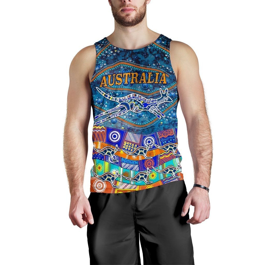 Men's Tank Top - Kangaroo Dreaming - Vibe Hoodie Shop