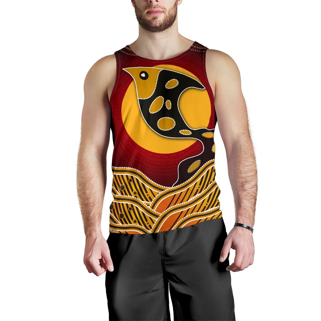 Men's Tank Tops - Aboriginal Dot Patterns Fish - Vibe Hoodie Shop