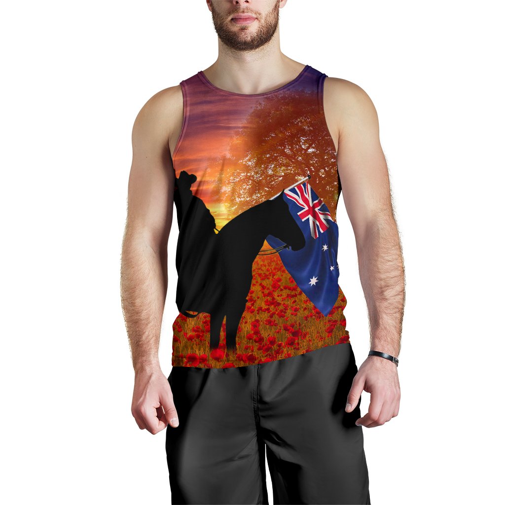 ANZAC Day 2021 Men's Tank Top - Lest We Forget - Vibe Hoodie Shop