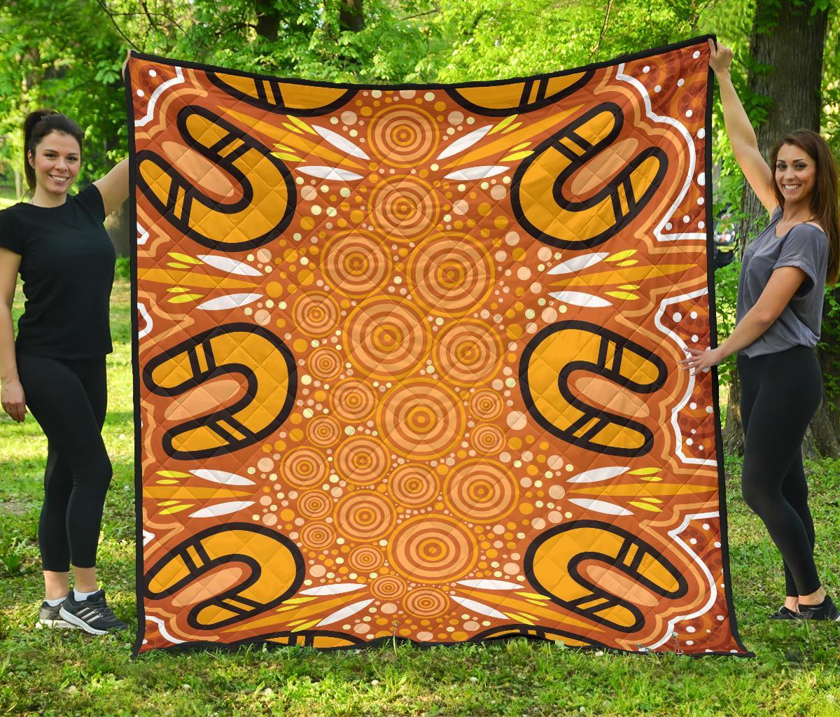 Aboriginal Premium Quilt - Indigenous Art Patterns Ver03 - Vibe Hoodie Shop