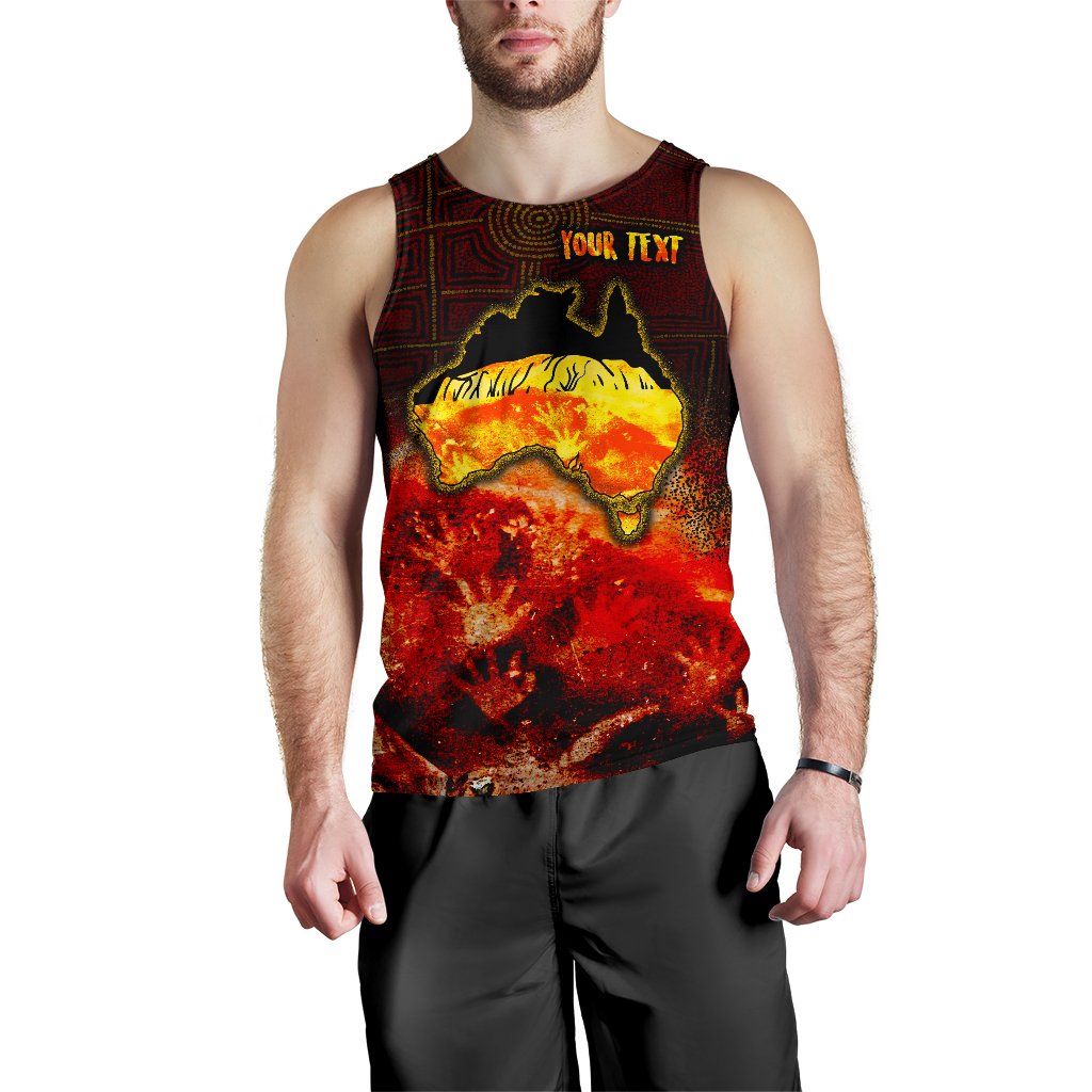 Aboriginal Personalised Men's Tank Top - Anangu Custodians - Vibe Hoodie Shop