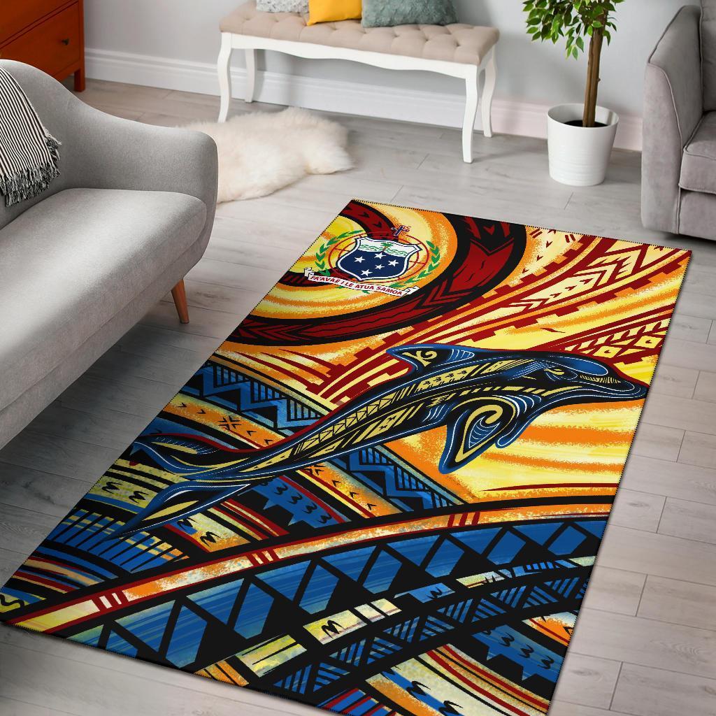 Samoa Area Rug - Dolphin Surfing - Vibe Hoodie Shop