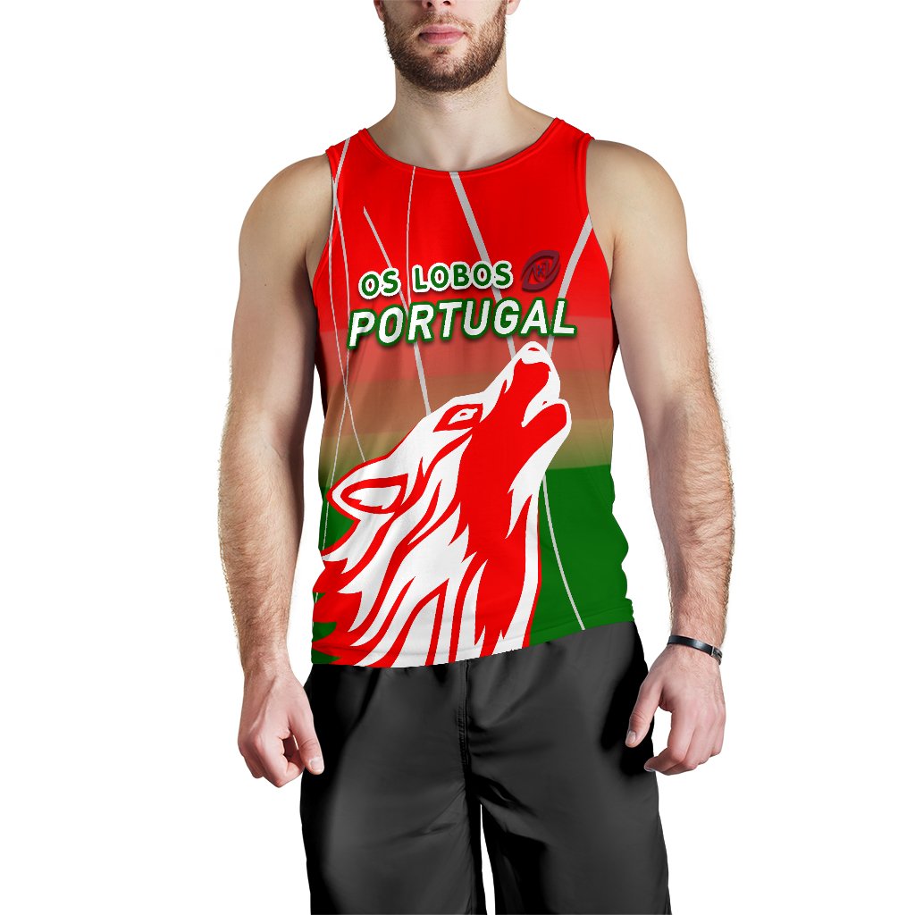 Portugal Rugby Men Tank Top Wolf - Os Lobos - Vibe Hoodie Shop