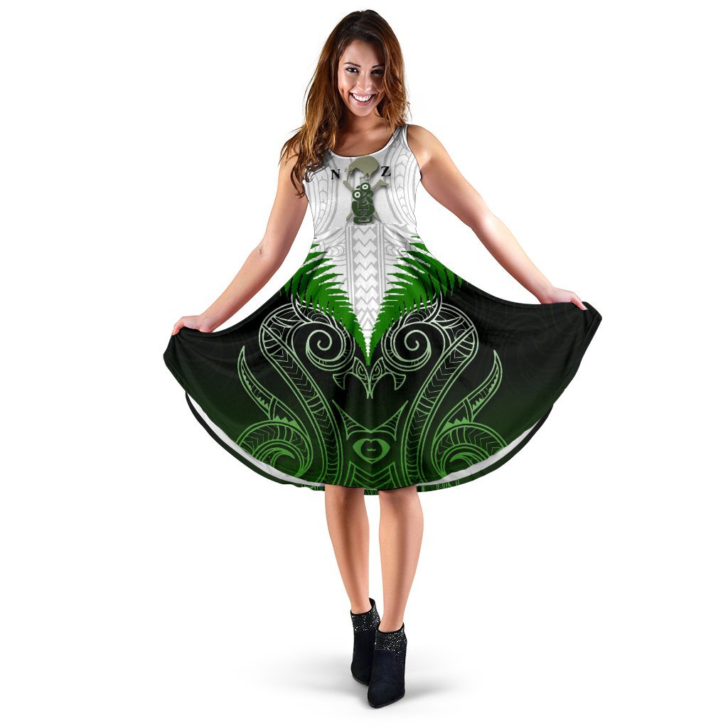 new-zealand-green-rugby-maori-manaia-women-midi-dress
