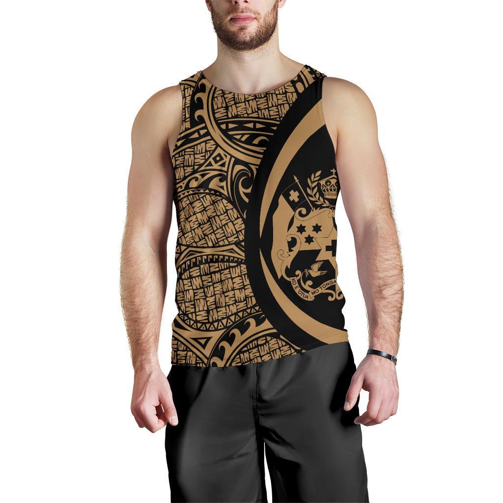 Tonga Polynesian Men's Tank Top - Circle Style 05 - Vibe Hoodie Shop