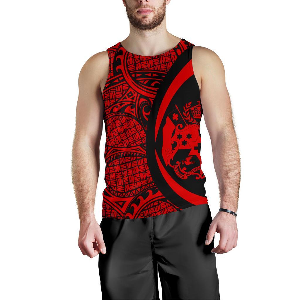 Tonga Polynesian Men's Tank Top - Circle Style 02 - Vibe Hoodie Shop