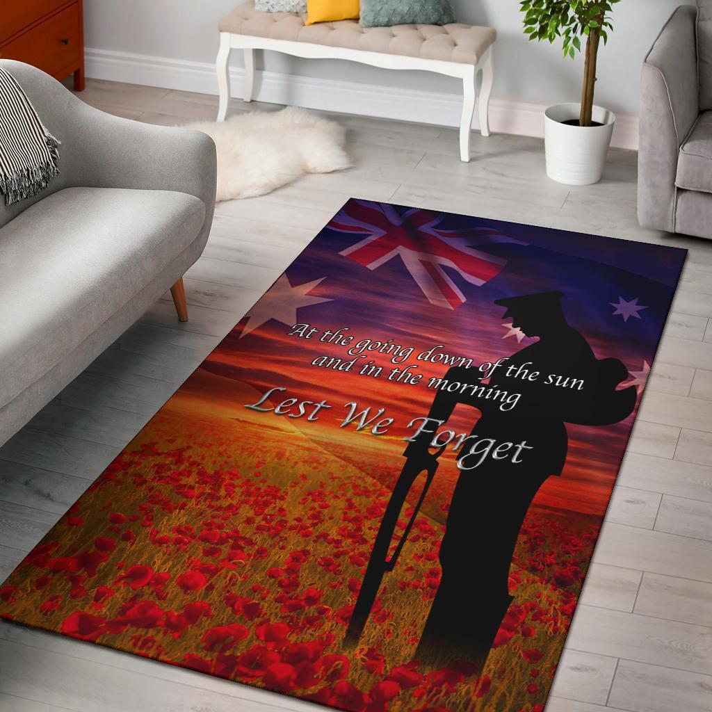 ANZAC Day 2021 Area Rug - Lest We Forget Ver02 - Vibe Hoodie Shop