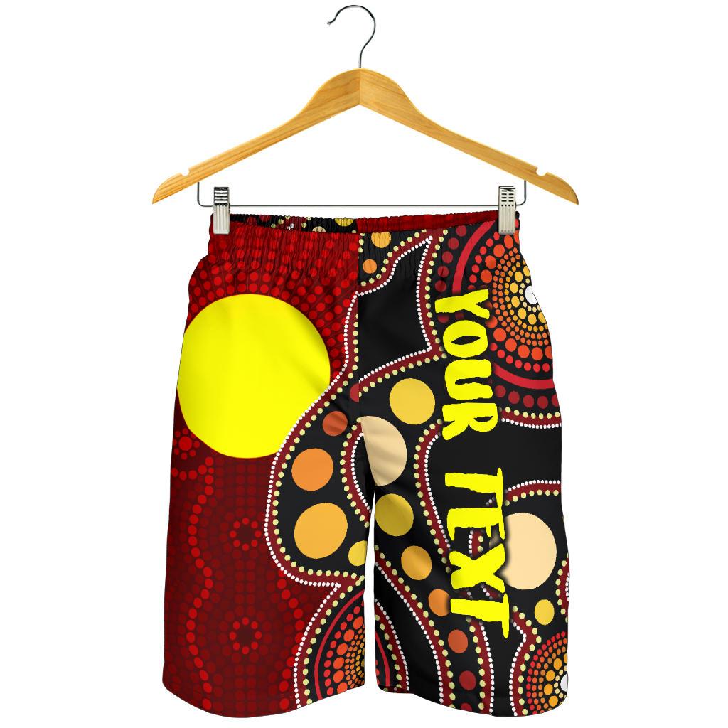 Custom Men's Shorts Australia Aboriginal Lives Matter Flag - Vibe Hoodie Shop