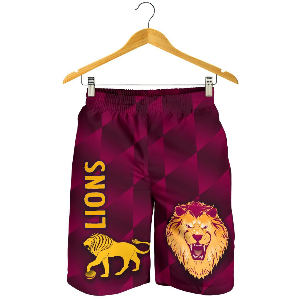 Brisbane Lions Men Shorts Powerful - Vibe Hoodie Shop