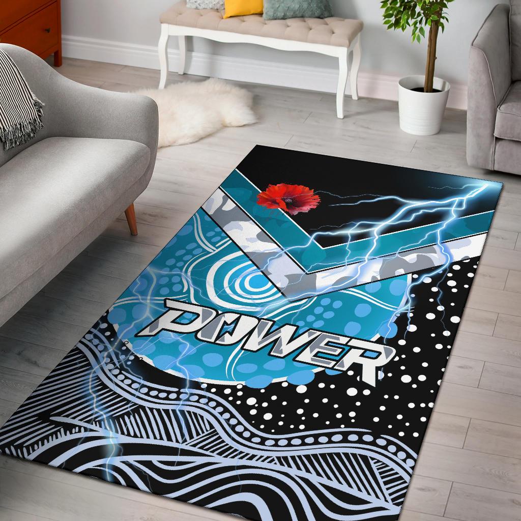 Power ANZAC Day Area Rug Port Adelaide Lighting - Vibe Hoodie Shop