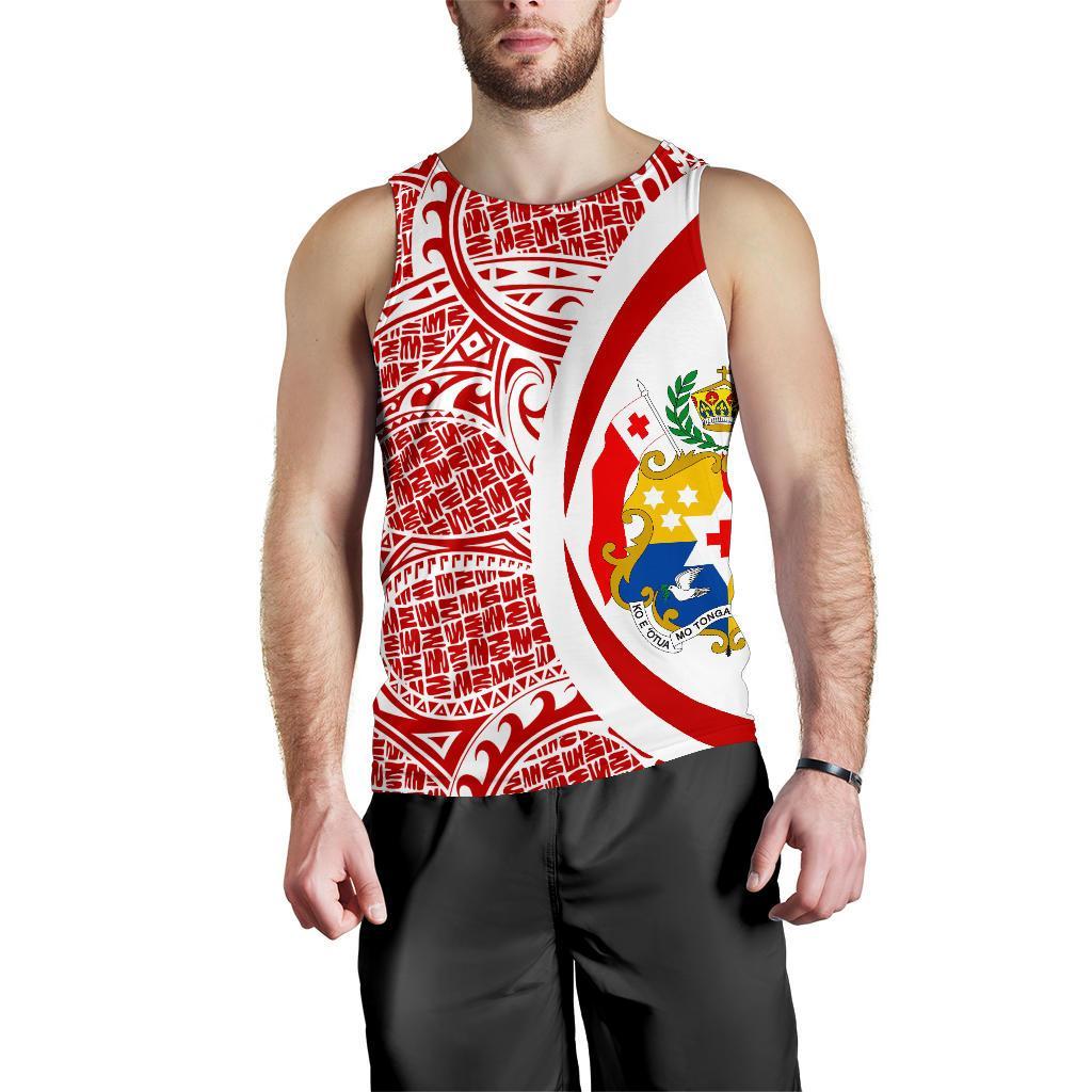 Tonga Polynesian Men's Tank Top - Circle Style 07 - Vibe Hoodie Shop