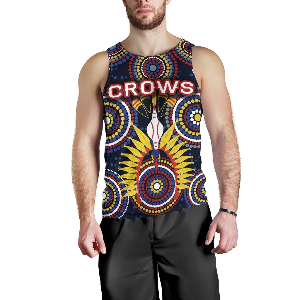 Adelaide Men's Tank Top Original Indigenous Crows - Vibe Hoodie Shop