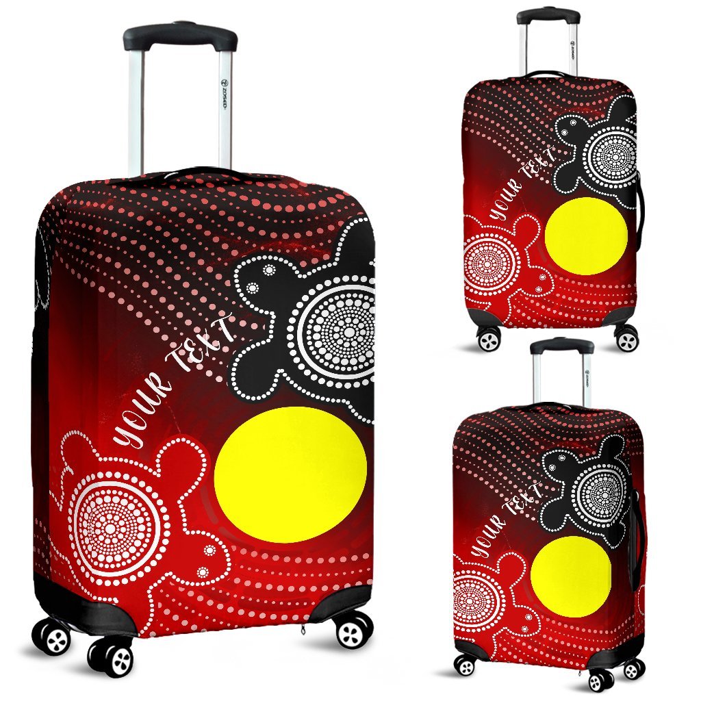 Custom Aboriginal Luggage Covers - Indigenous Circle Dot Painting Style - - Vibe Hoodie Shop