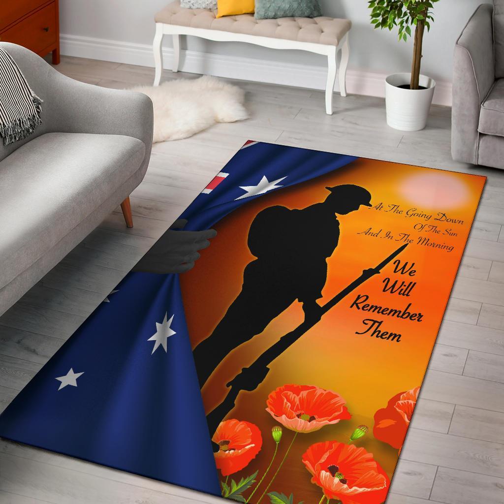 ANZAC Area Rug - We Will Remember Them Ver02 - Vibe Hoodie Shop