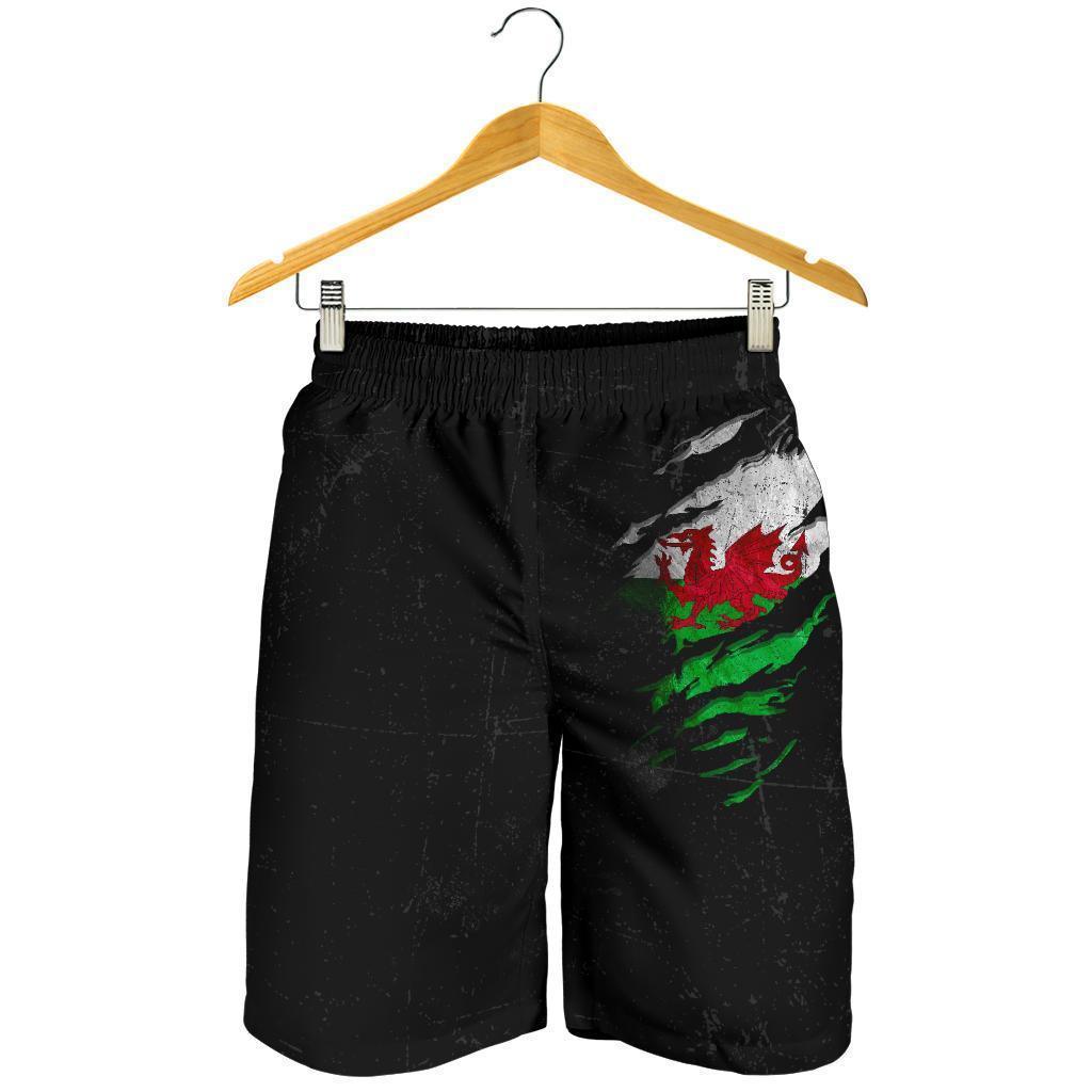 Wales In Me Men's Shorts - Special Grunge Style - Vibe Hoodie Shop