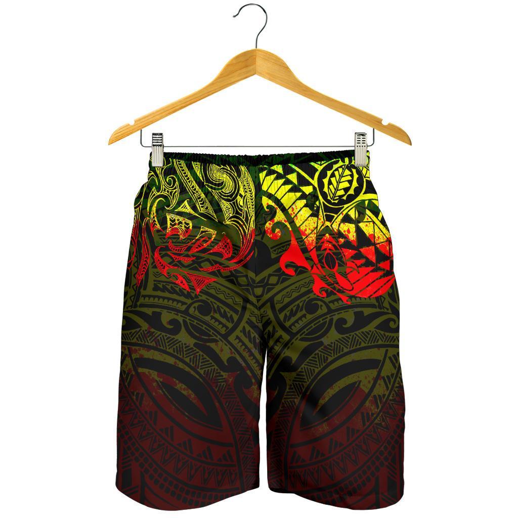 New Zealand All Over Print Men's Shorts, Maori Polynesian Tattoo Reggage - Vibe Hoodie Shop