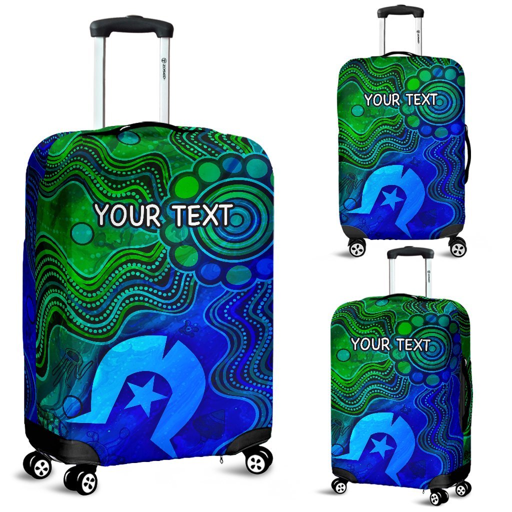 Custom Aboriginal Luggage Covers, Torres Strait Islands Flag - Vibe Hoodie Shop