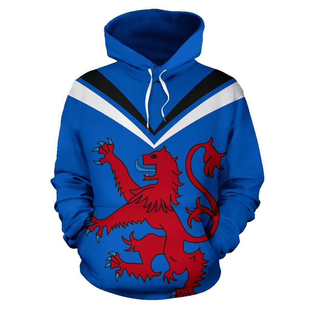 Scotland Thistle And Lion All Over Hoodie - Vibe Hoodie Shop